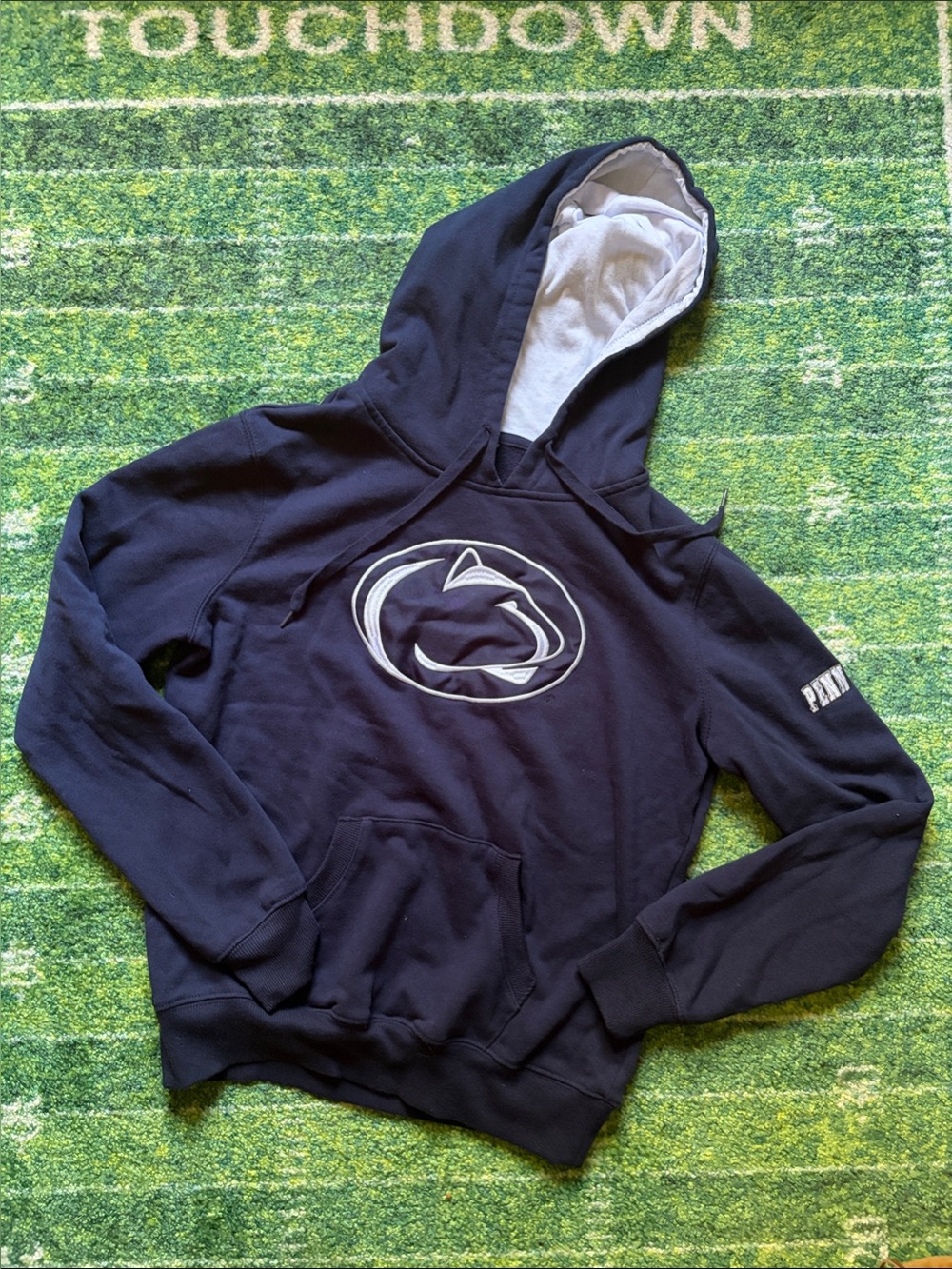 Penn State Navy Blue Pullover Hoodie with White Logo
